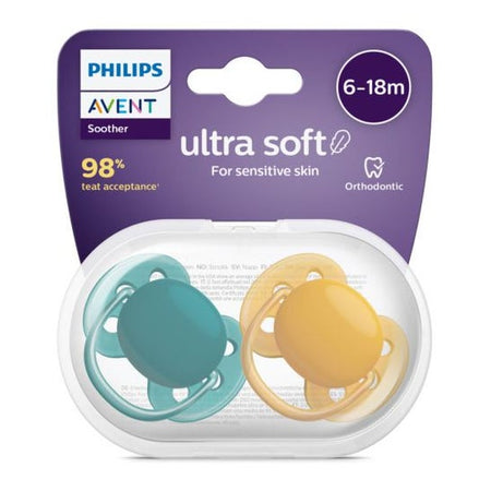 Philips Avent Sucette en Silicone Ultra Soft 6 - 18 Mois 2 pièces