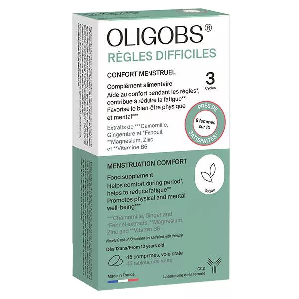 Oligobs Règles Difficiles Boîte 3 cycles 45 comprimés sécables