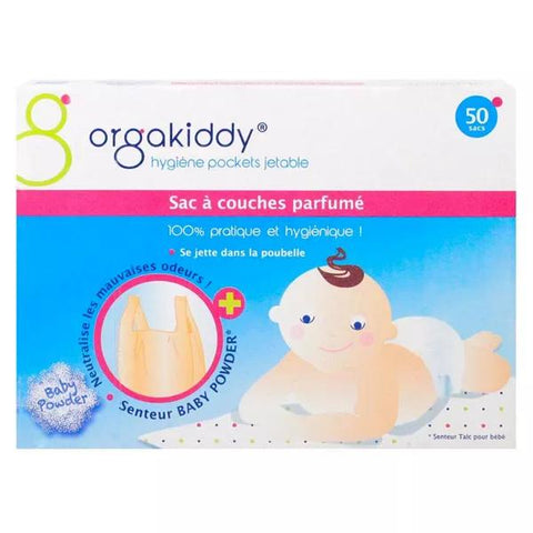 Orgakiddy Hygiene Pocket Diaper Bag Talc Scented 50 units