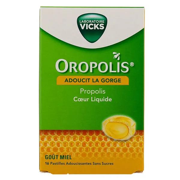 Oropolis Coeur Liquide sans sucres 16 pastilles