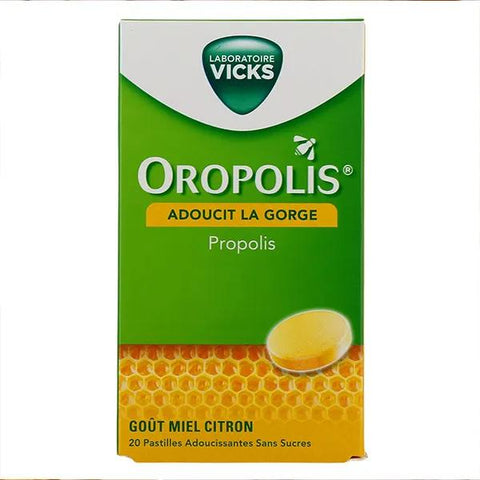 Oropolis Honey Lemon Sugar-Free 20 Lozenges