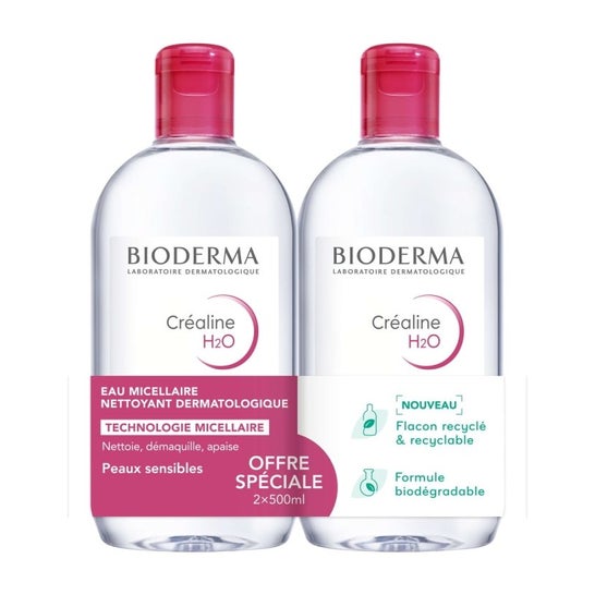 Bioderma Créaline H2O Eau Micellaire Démaquillante (2x500ml)