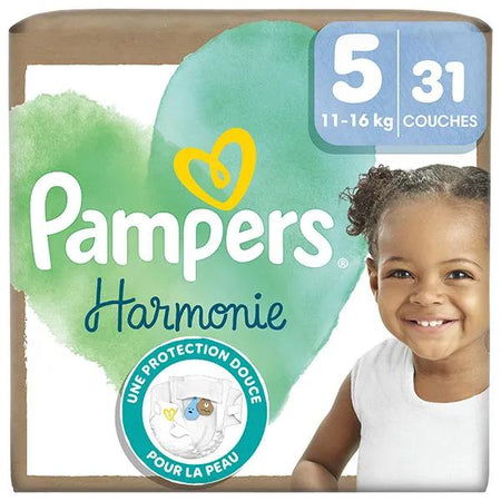 Pampers Couches Harmonie T5 (11-16 Kg) Avec Emballage Papier Recyclable