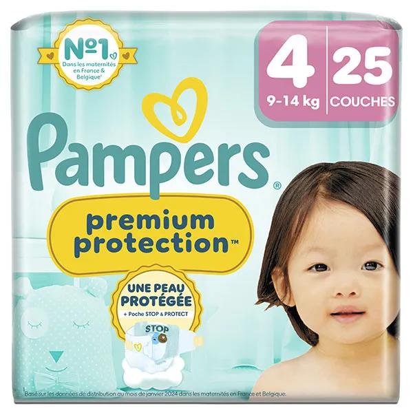 Pampers Couches Premium Protection T4 (9-14 Kg)