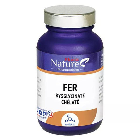 Pharm Nature Micronutrition Chelated Iron Bisglycinate 60 capsules