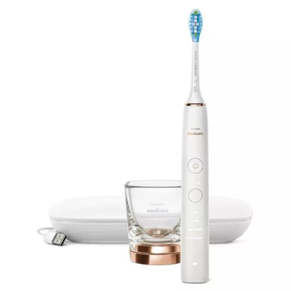 Philips Sonicare DiamondClean Brosse à dents électrique rechargeable blanche et or HX9911/94