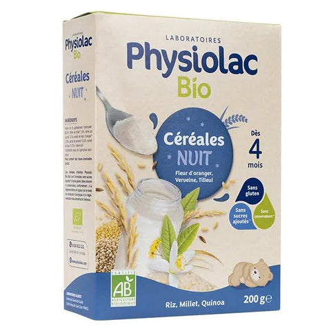 Physiolac Organic Night Cereals 4M+ 200g