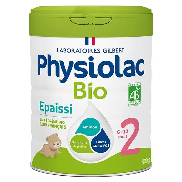 Physiolac Bio Lait 2ème âge Formule Epaissie (800 g)