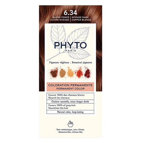 Phyto Coloration 6.34 Blond Cuivré kit coloration permanente (110 ml)