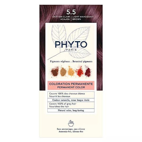 Phyto Permanent Hair Dye N°5.5 Light Mahogany Brown