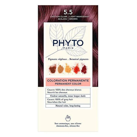 Phyto Coloration Permanente N°5.5 Châtain Clair Acajou
