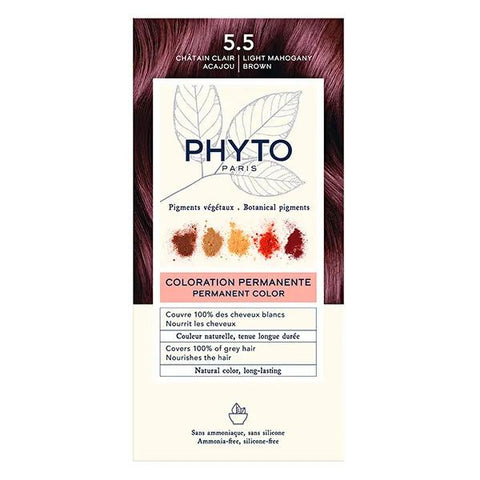 Phyto Permanent Hair Dye N°5.5 Light Mahogany Brown