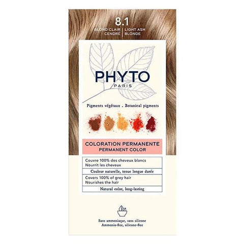 Phyto Permanent Hair Color N°8.1 Light Ash Blonde