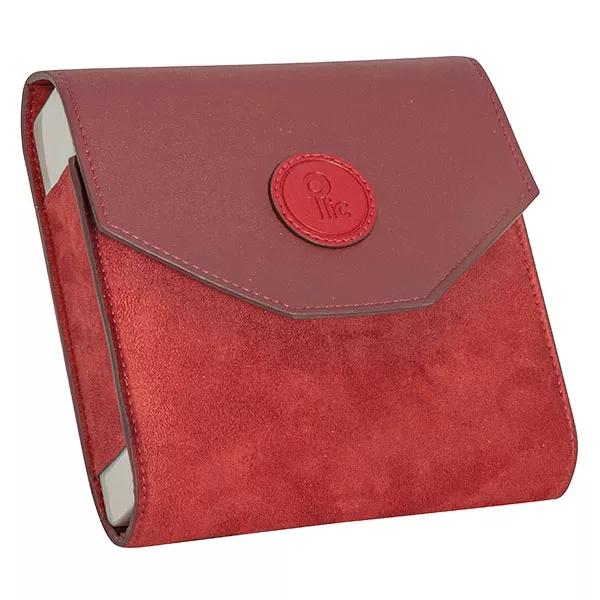 Plic Care Pilulier Hebdomadaire Velvet Velours et Daim Bordeaux