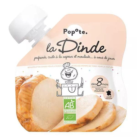 Popote Les Viandes Gourde Dinde +8mois Bio 60g