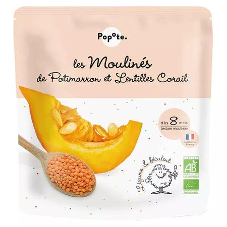 Popote Moulinés Potimarron Lentilles Corail +8 mois Bio (180 g)