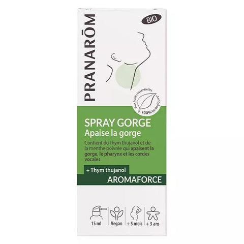 Pranarom Aromaforce Organic Throat Spray 15ml