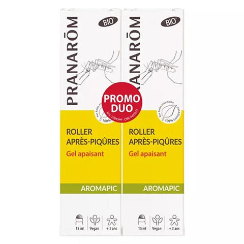 Pranarom Aromapic Roller After-Bite Soothing Organic Gel Set of 2 x 15ml