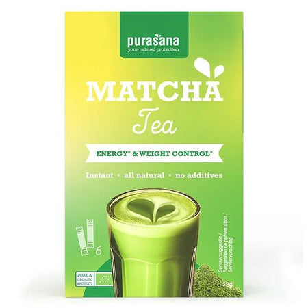 Purasana Thé Instantané Matcha BIO 6 x 2 g
