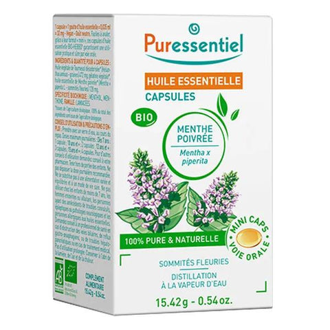 Puressentiel Essential Oils Capsules Organic Peppermint Capsules 60 capsules