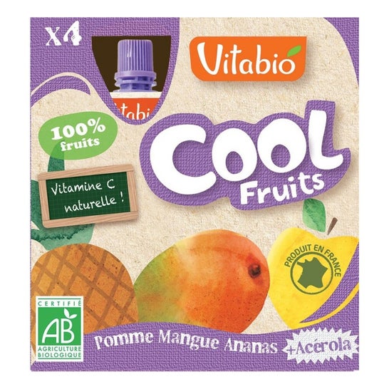 Vitabio Cool Fruits Pomme Mangue Ananas (12 x 90 g)