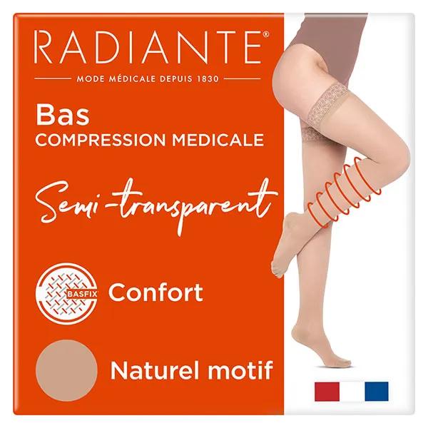 Radiante Bas de compression Semi-transparent Naturel motif MicroVoile Taille 3 Classe 2
