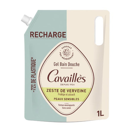 Cavaillès Gel Bain Douche Zeste de Verveine Éco-Recharge 1000 ml