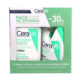 CeraVe Pack Gel Moussant Nettoyant 473 ml + Recharge 473 ml