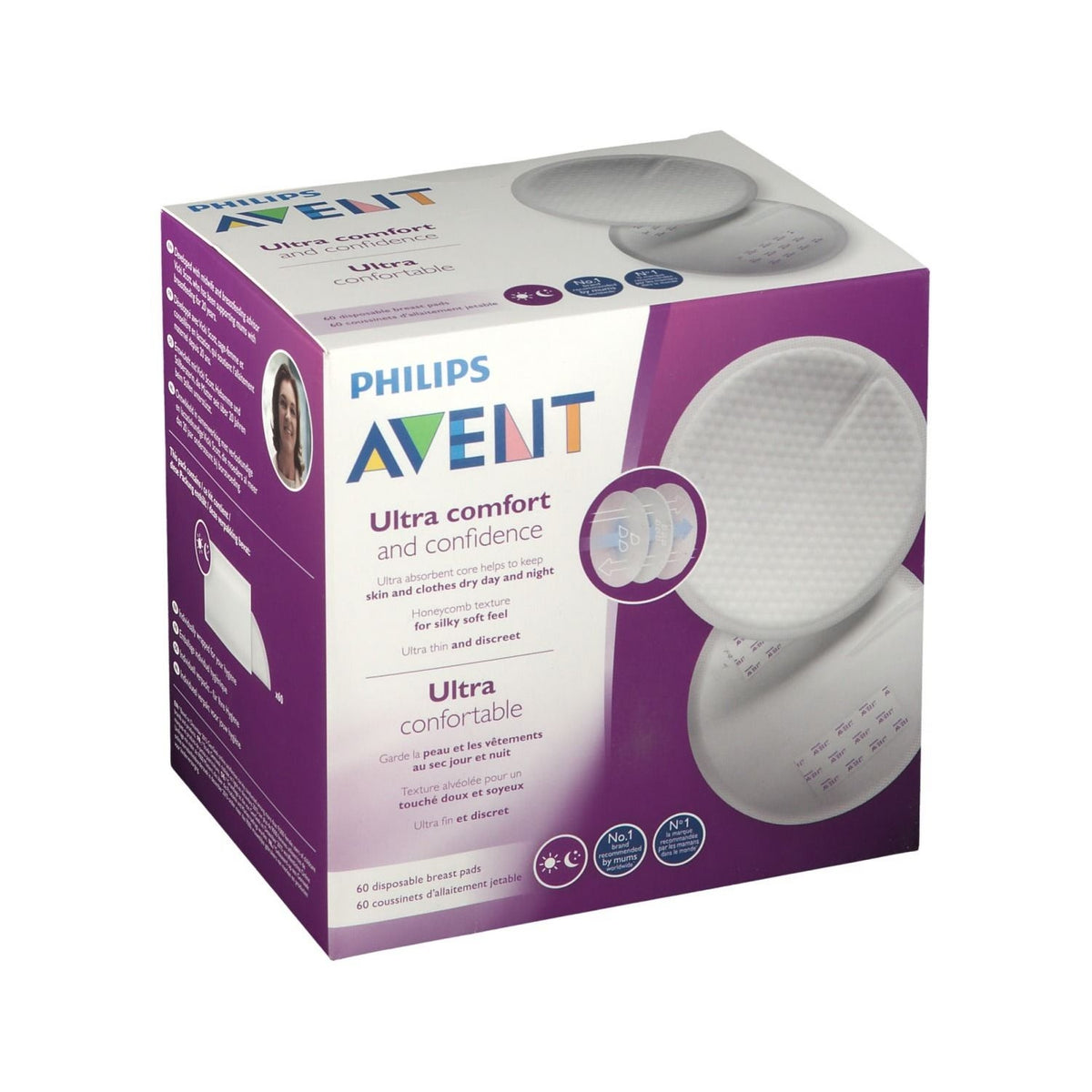 Philips Avent Ultra Confortable 60 coussinets d'allaitement jetables