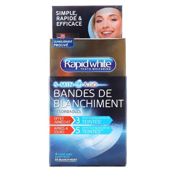 Rapid White Express 5 Minutes Bandes de Blanchiment (8 sachets)