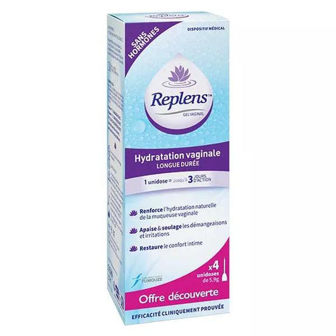 Replens Hydratation Vaginale longue durée 4 unidoses de 5,9g