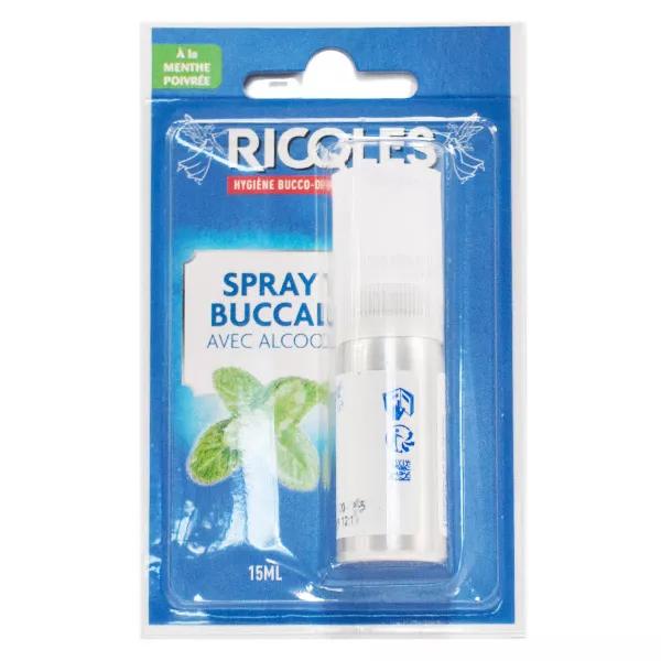 Ricqles Spray Buccal Menthe Poivrée avec Alcool (15 ml)