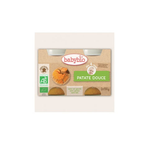 Babybio Sweet Potato Vegetable Puree +4m Organic 2 x 130g