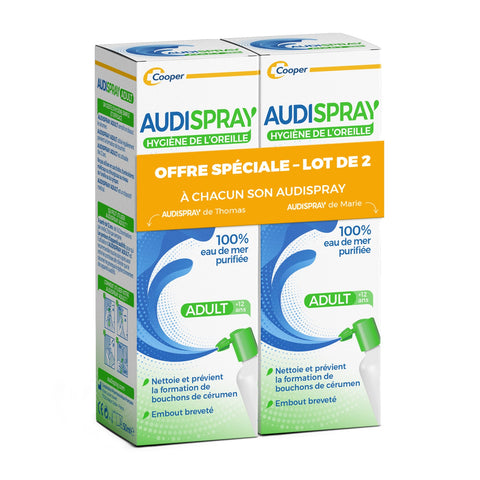 Audispray Adult Regular Ear Hygiene 2 x 50ml Pack