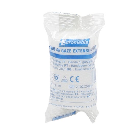 Euromedis Bande de gaze extensible (7 cm x 4 m, 1 pièce)