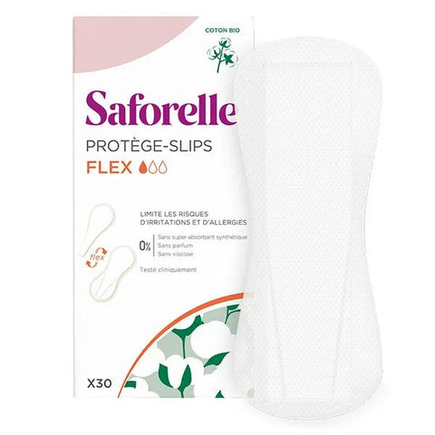 Saforelle Protections Organic Cotton Flex Panty Liners 30 units