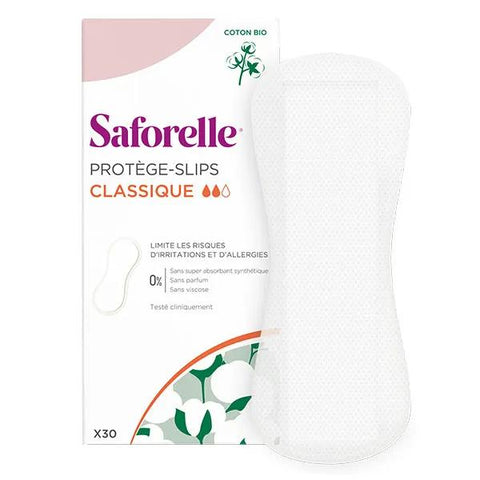 Saforelle Classic Organic Cotton Panty Liners 30 units