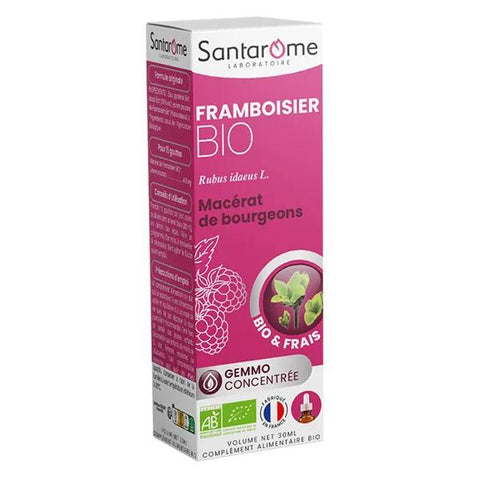 Santarome Bio - Organic Raspberry Bud - Gemmotherapy - 30ml Bottle