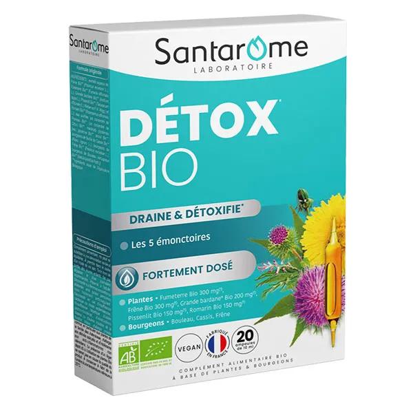Santarome Bio - Détox Bio - Draine & Détoxifie - 20 ampoules