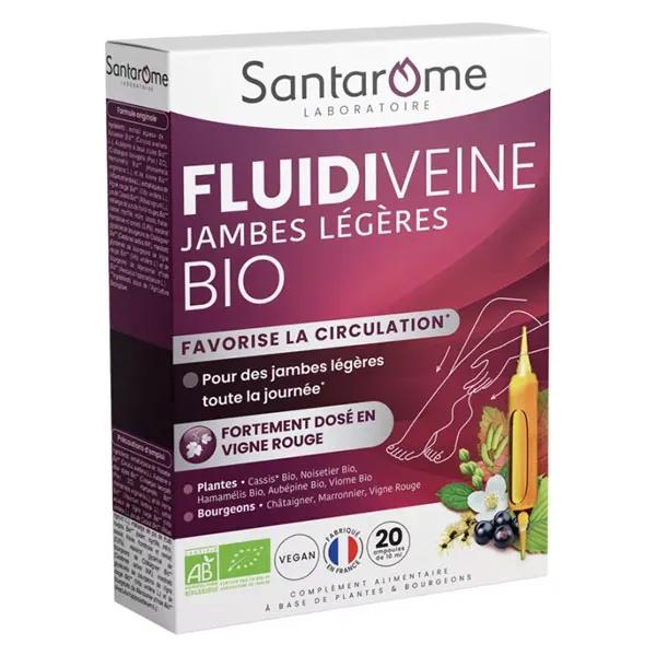 Santarome Bio - Jambes Légères Bio - Favorise la circulation - 20 ampoules