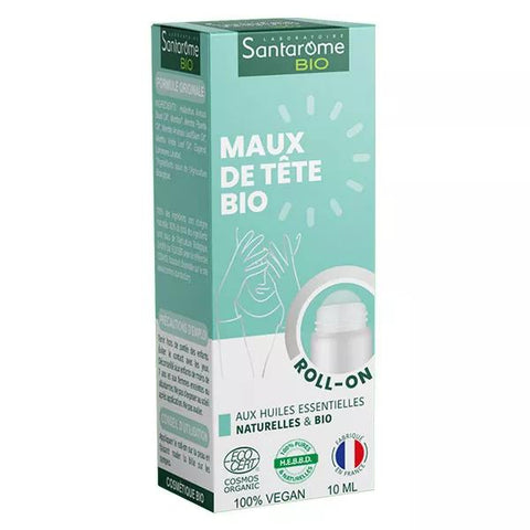 Santarome Bio Headache Roll-On Organic Essential Oils 10 ML