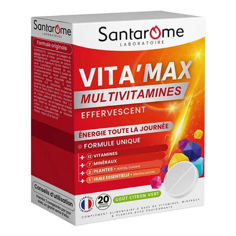 Santarome Bio Vita'max Multivitamin Effervescent Energy 30 tablets