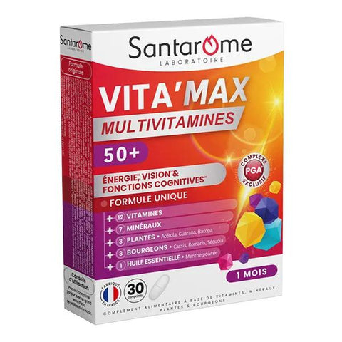 Santarome Bio Vita'max Multivitamins Senior Energy & Vitality 30 tablets