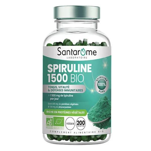 Santarome - Spiruline Bio - Immunité et Tonus - 200 comprimés