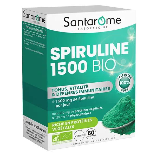 Santarome - Spiruline Bio - Immunité et Tonus - 60 comprimés