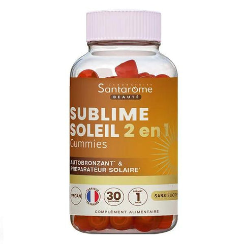 Santarome, Sublime Sun 2-in-1, Sun Preparation, Self-Tanner 30 gummies