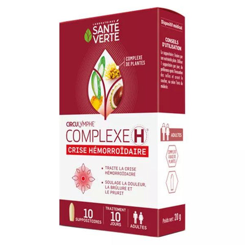 Santé Verte Circulymphe Complex H 10 suppositories