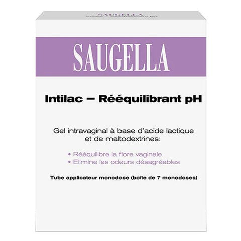 Saugella Intilac Gel vaginal Rééquilibrant pH, Flore Vaginale - Boite 7 Monodoses