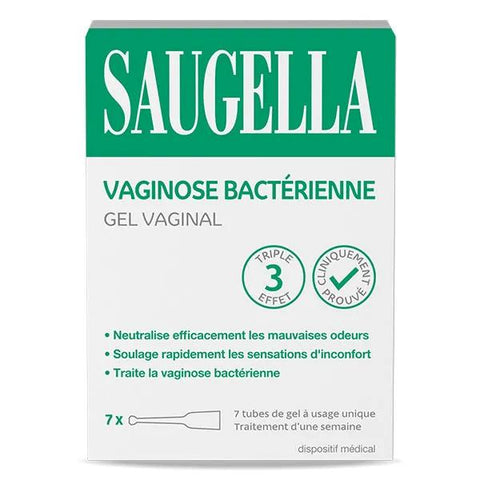 Saugella Triple effet Traitement Vaginose Bactérienne Gel 7 tubes applicateurs