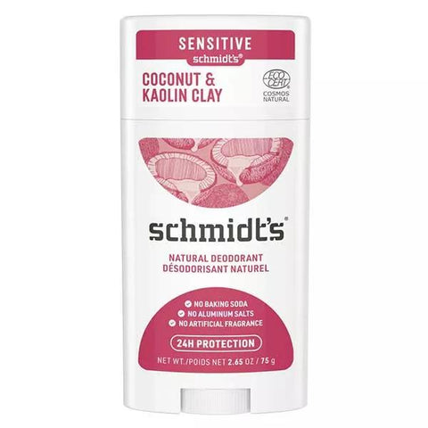 Schmidt's Sensitive Déodorant Stick Noix de Coco & Argile Kaolin 58 ml